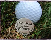 GOLF MARKER or Pocket Token - Personalized Sterling Silver Hand Stamped Golf Ball Marker or Pocket Token