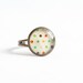 Colorful ring, polka dot jewelry, cute bronze ring