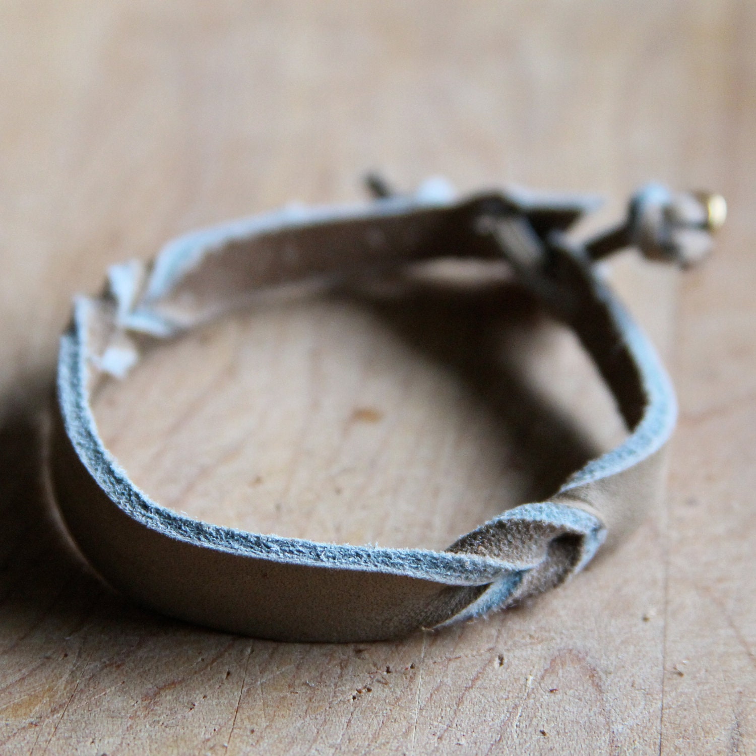 Leather Paniolo Cuff - Tan & Dust with Brass - Bracelet 7-8"