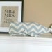 Whale Pillow in Blue Chevron Print