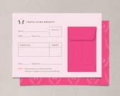 Fuchsia Tooth Fairy Receipts - Set of 10