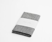 Men's pocket square black and white