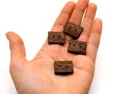 Wood Buttons, Black Walnut, Rectangle
