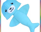Blue Seal Plushie Hat - Antipill Fleece Anime Animal Fin Plush Tail Cute Kawaii Cosplay Geek Adult Teen Child Sweet Warm Soft