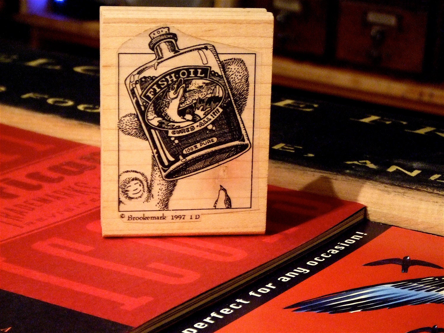Fish Oil Rubber Stamp