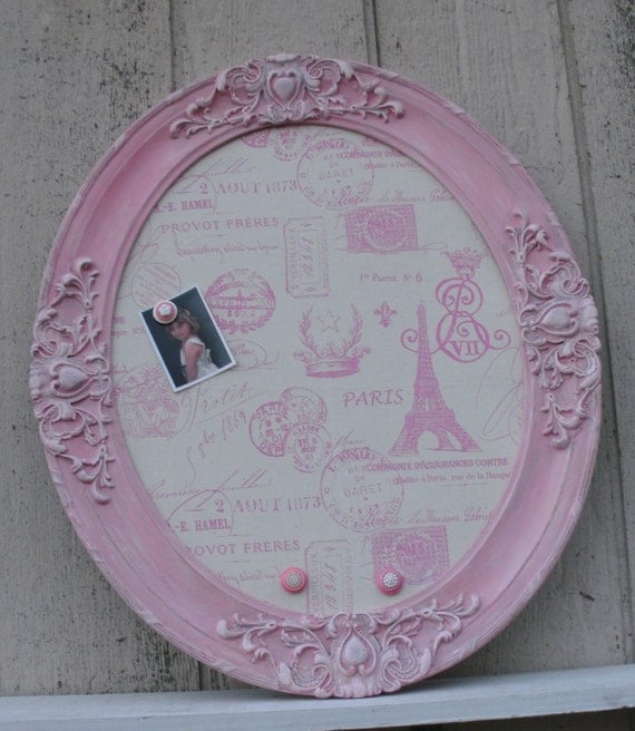 Antique Oval Framed, Ornate Magnetic Board - Wedding, Nursery,Bedroom-Chalk Board- Bulletin Board- Message Center
