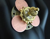 Steampunk Ring Gears Jewelry Mechanical Handmade Vintage Clock Parts Steam Costume Prop Cosplay Adjustable