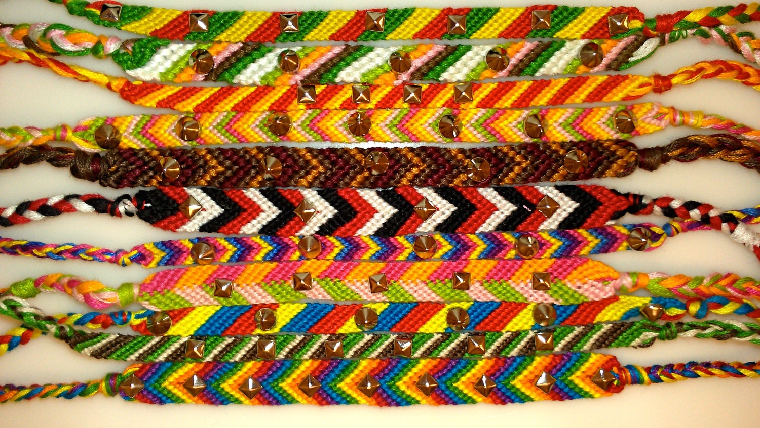 Studded Colorful Friendship Bracelets