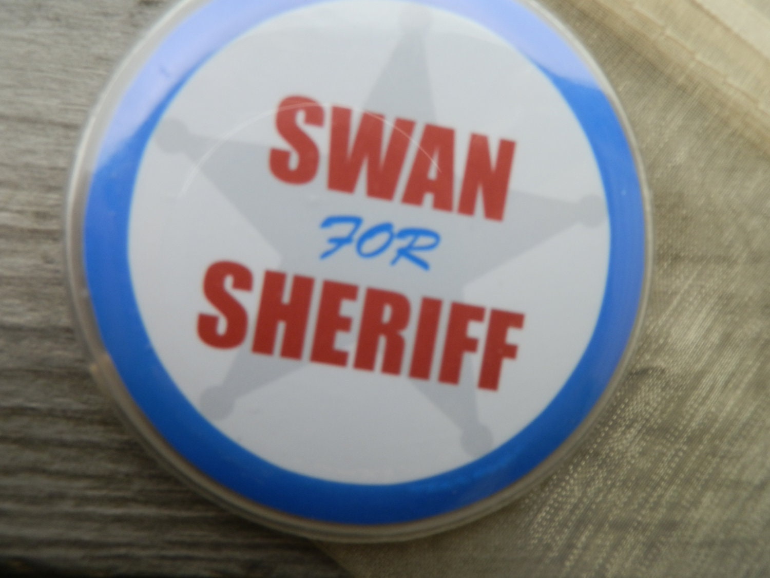 Once Upon A Time Swan For Sheriff Campaign Button