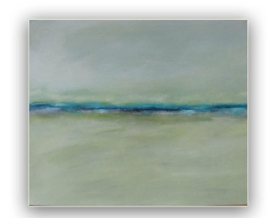 Painting Acrylic Original, Sea Salt Air- Abstract Seascape, Free Shipping