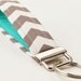 Handmade Chevron Key Chain, Fabric Key Fob, Key Strap -  Smokey Grey and Teal