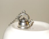 Kettle Necklace Tea Time Charm Pendant Simple Everyday Jewelry