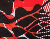 Red, white and black - signed original hand pulled linocut monoprint - contemporary fine art