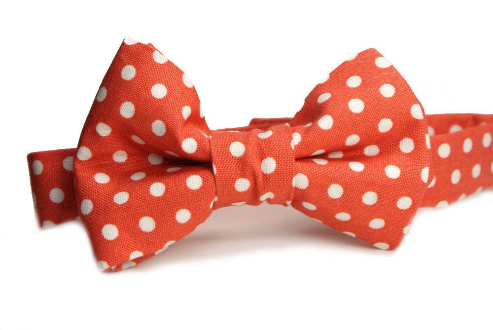 Dark Coral Baby Bow Tie
