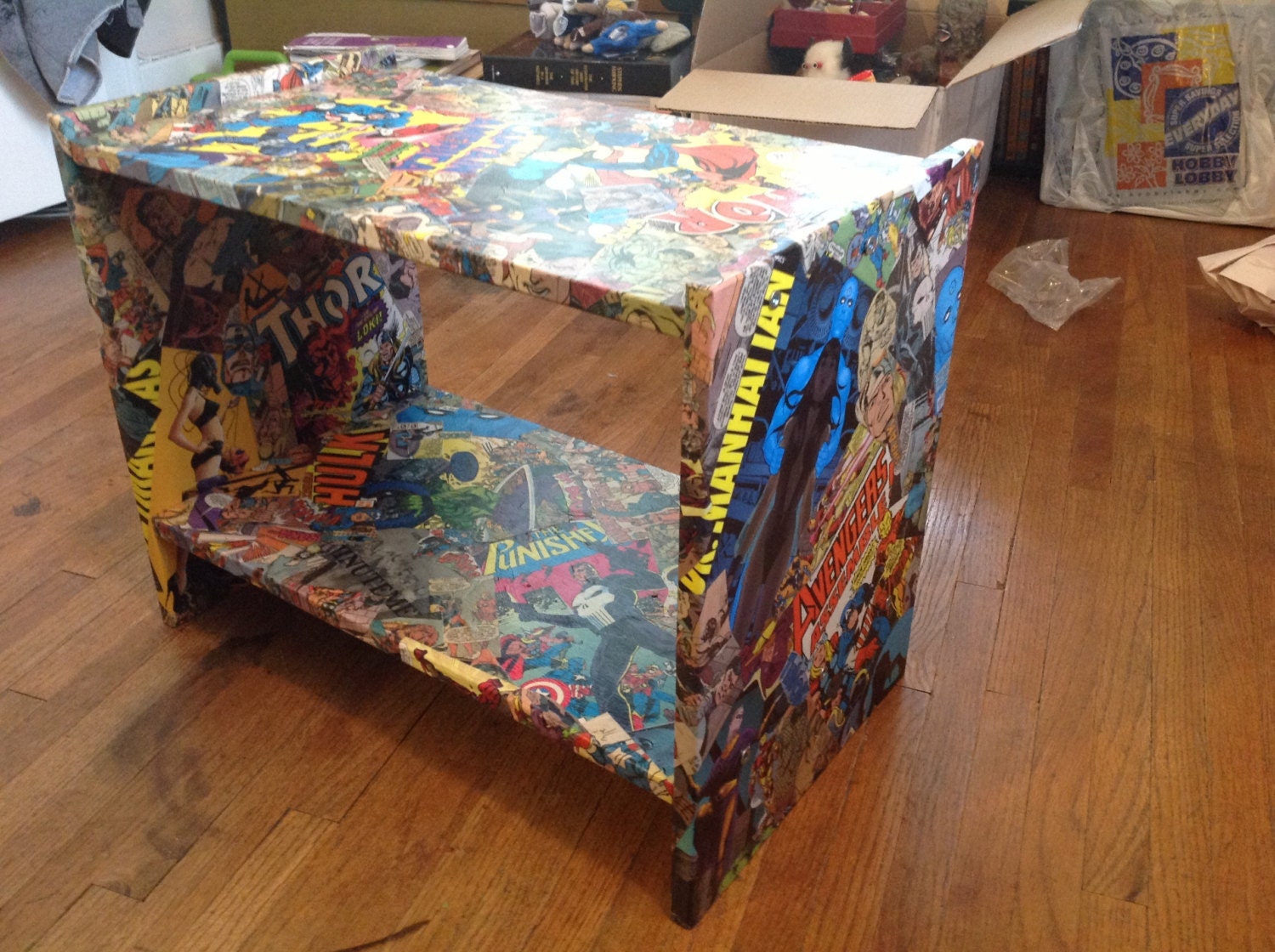 CUSTOM Comic Collage Side Table FREE Shipping USA