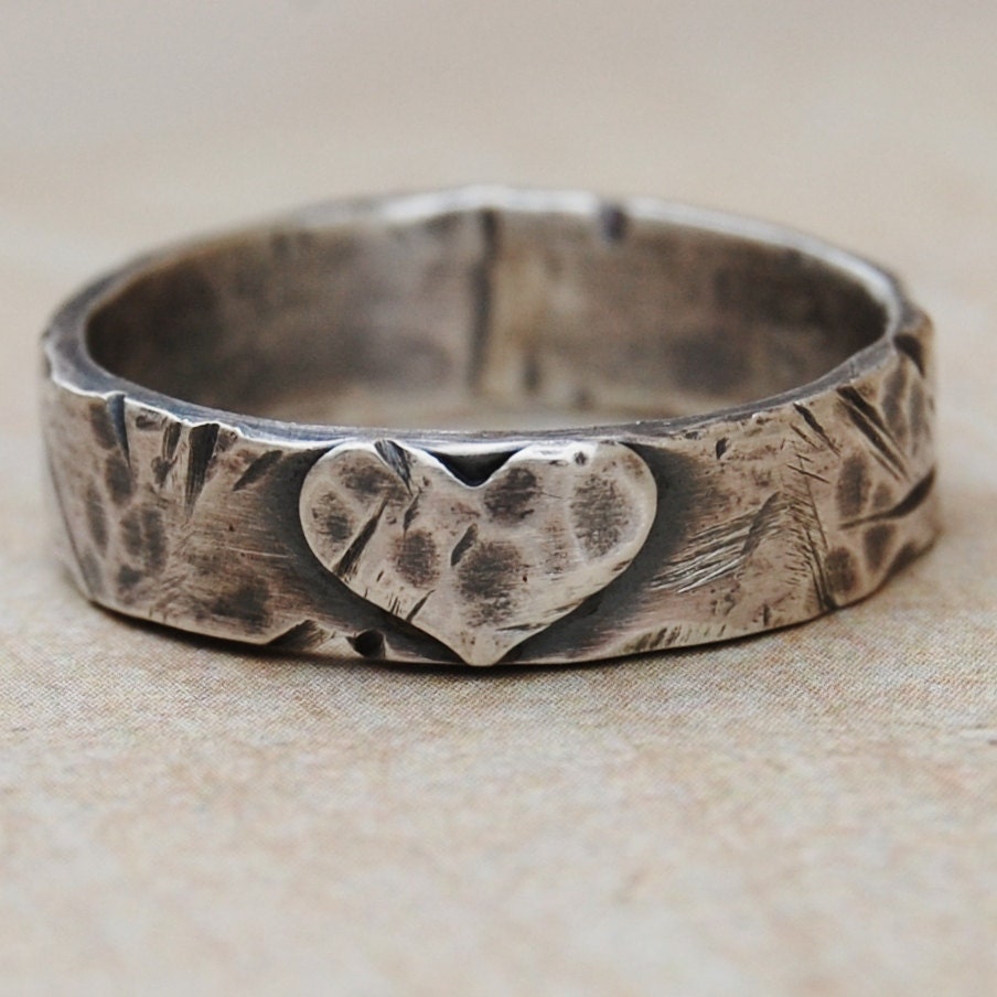 Love Weathers Any Storm - One Sterling Silver Wedding Band - Custom Size