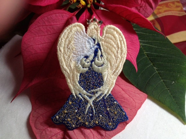 Lace Peace Angel - Machine Embroidered Peace Angel