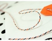 HALLOWEEN Bakers Twine- Black, Orange and White Striped Twine Cotton String 240 Yards