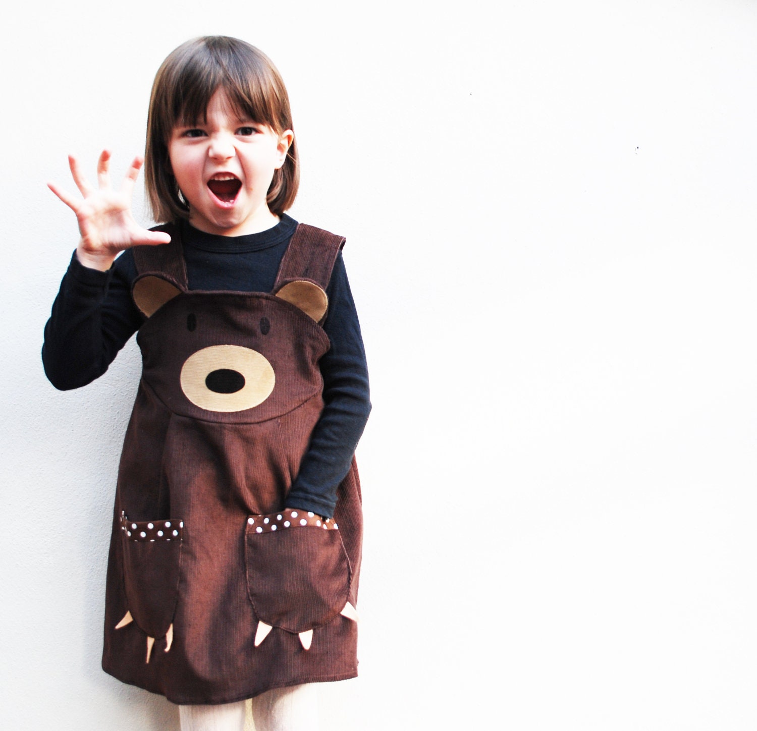 Brown Bear Girls Dress