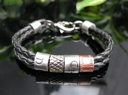Punk Leather and metal Bracelet  mens bracelet cool bracelet jewelry bracelet bangle bracelet  cuff bracelet 1290S