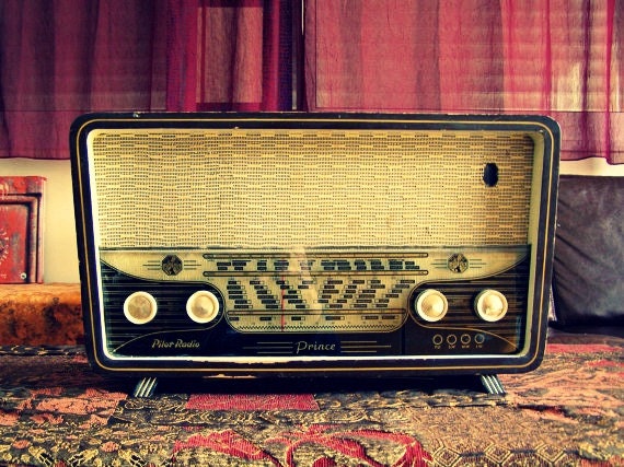 Antique Wood Radio, Pilot Prince Israeli Radio, Mid century, mad men, gift for musician, retro furniture,