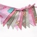 Princess PINK Flag Bunting for Girls. Wall hanging, Birthday Party Banner, Market Stall Decoration . GIFT IDEA
