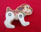 Collection of 3 Vintage 1962 Fisher Price Wooden Circus Toy Dogs dog...from Circus Playset 900, RARE...LOT 2