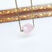 Rose Quartz Necklace, Single Rose Quartz Stone Necklace, Fertility Jewelry, Pale Pink Stone, Canadian Shop