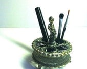 Gift for her/ mom/ best friend/ Romantic Brass cherub lipstick  and or ring holder/ Victorian /Hollywood regency decor -