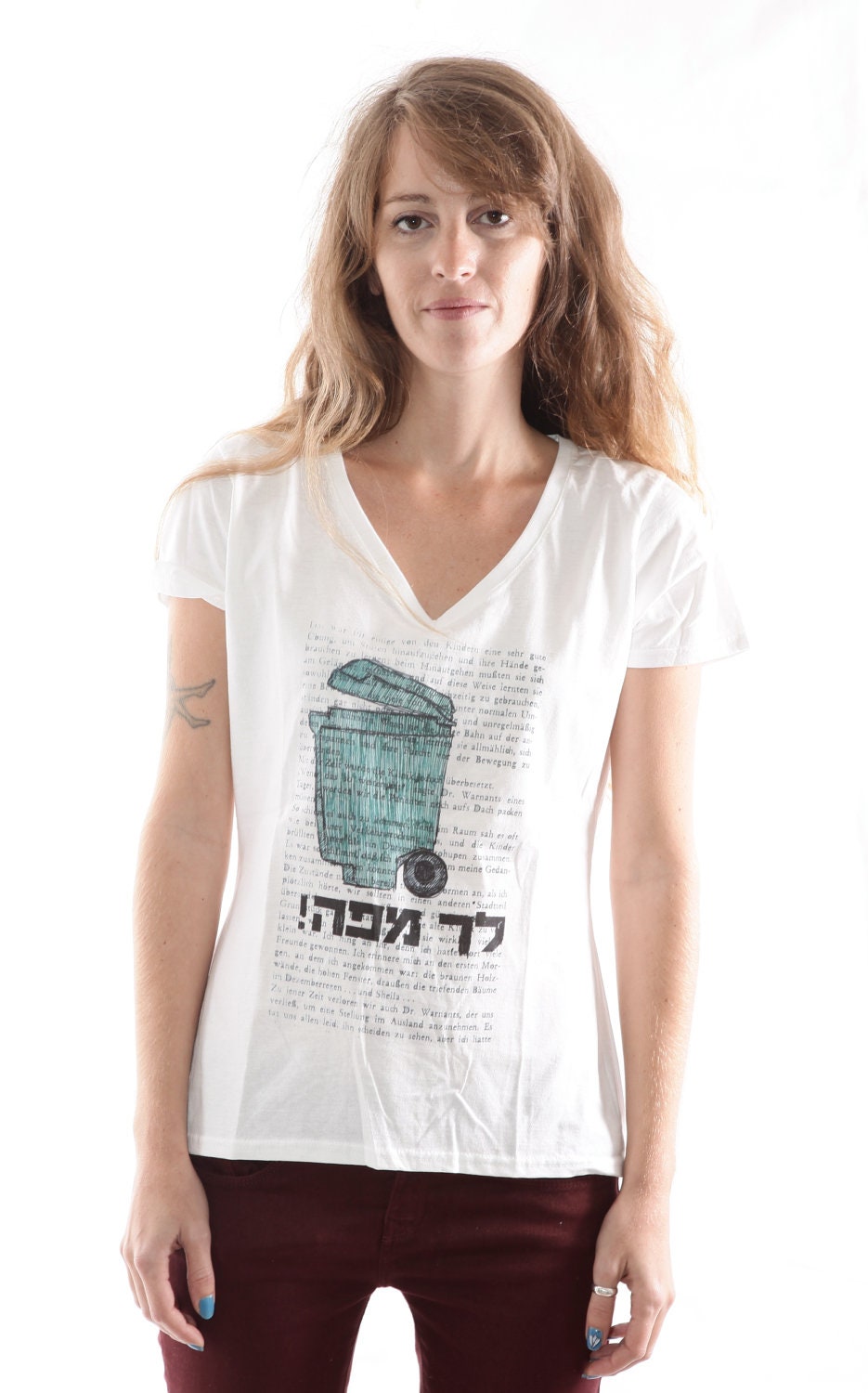 Bollocks T Shirt original illustration color print  "Trash"