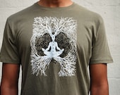 Medium Flower of Life Mens Organic Cotton t-shirt - Printed and Ready to Ship