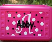 Personalized Pencil Box/ Art Supply Holder - Back to School - Assorted Colors/Designs