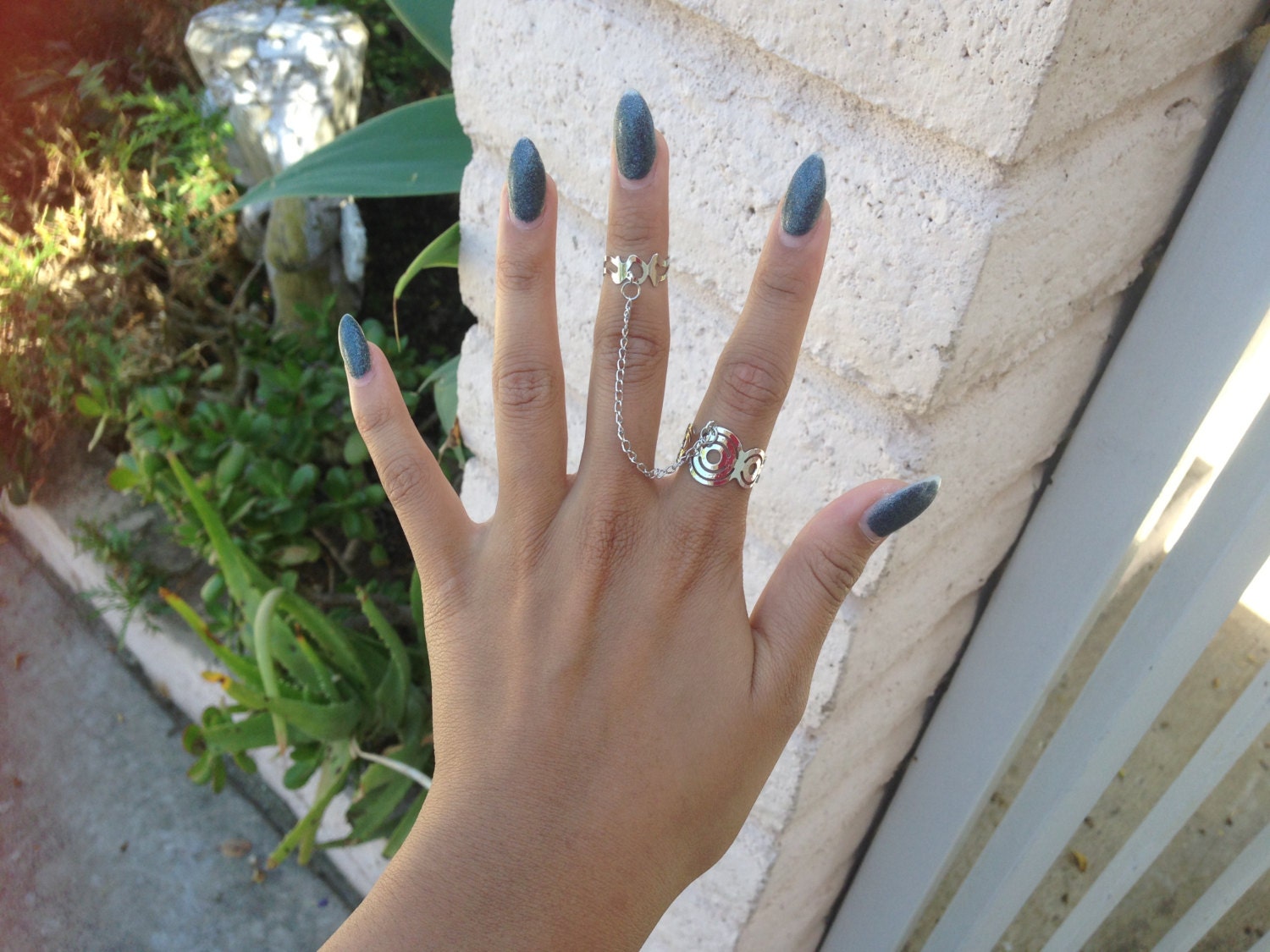 Silver Double Chain Ring