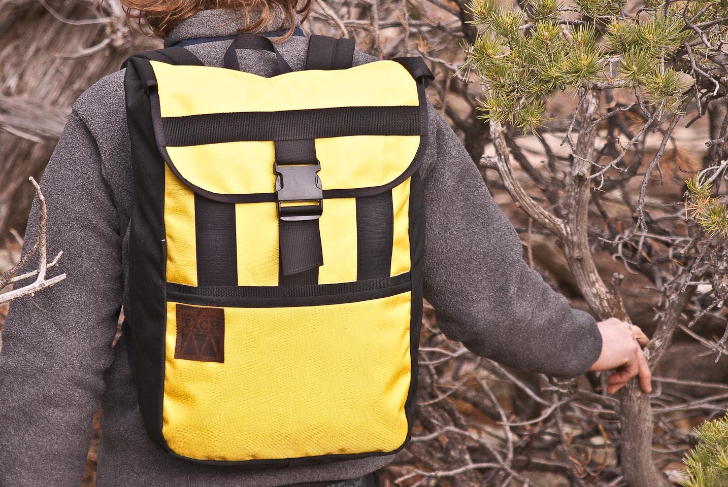 Featherlight Pack -- yellow & black -- made to order.