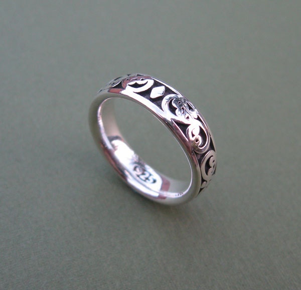 size-6 sterling silver stack ring
