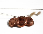3 MINIATURE ANTIQUE COPPER  Pans from France