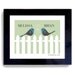 Unique Wedding Decor Gift Personalized Love Birds Art Print Couples Tie the Knot