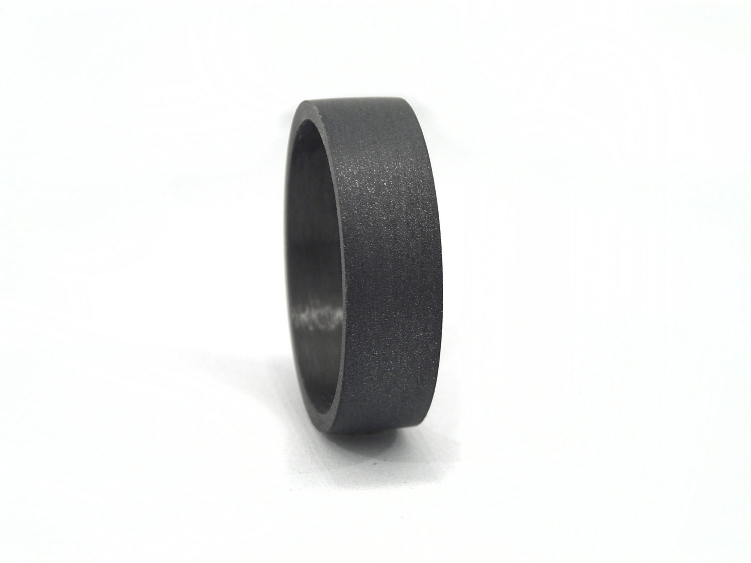 Unique Carbon Fiber & Graphite Ring - Round or Flat