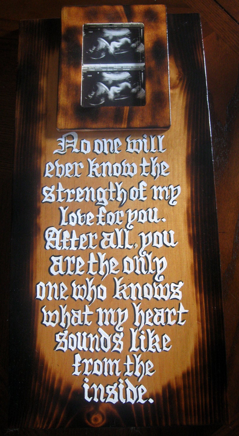No one will ever know the strength of my love you- Nursery sign