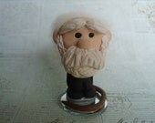 Charles Darwin Figurine Art Doll OOAK Polymer Clay Doll Miniature Scientist Evolution Geek Geekery Nerd Gift