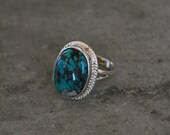 Men's Turquoise Ring: Size 10