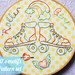 Roller Girl 80's motifs - embroidery pattern set