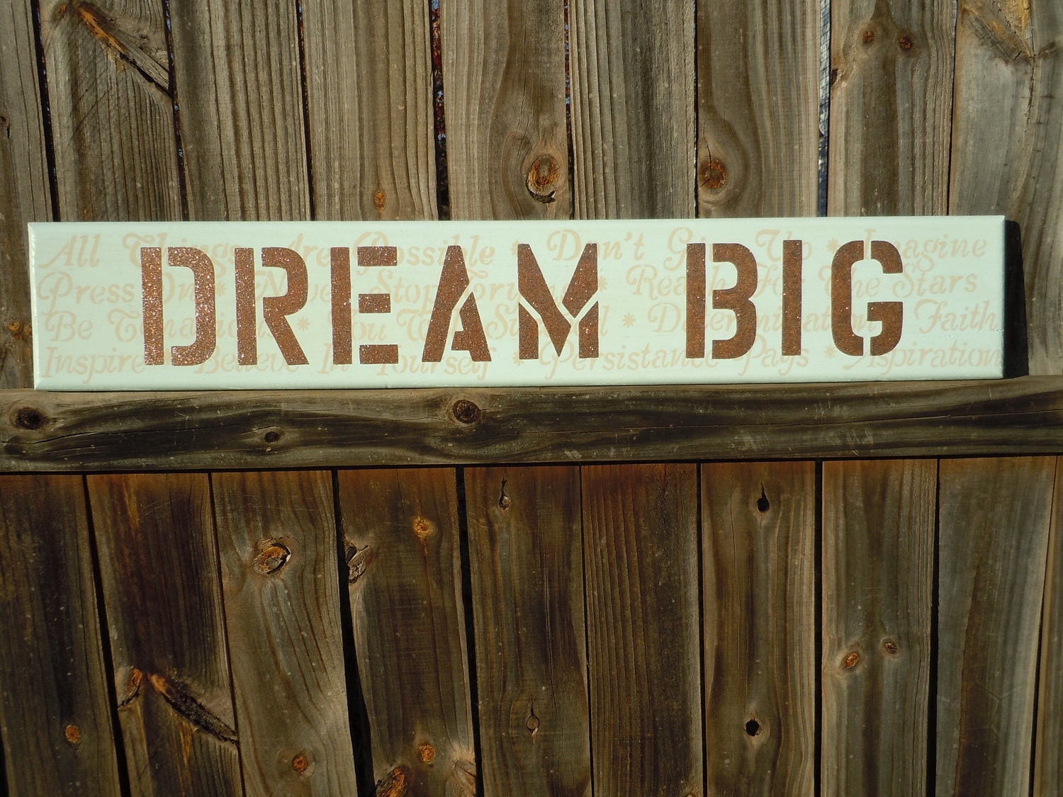Dream Big Reclaimed Wood Sign, Hand Painted Sign, Inspirational Art, Wood Home Decor, Unique Home Decor, Salvaged Wood, Inspirational Signs