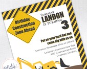 Construction Birthday Party Invitation - Custom Kids / Childrens Birthday Invite Il_170x135