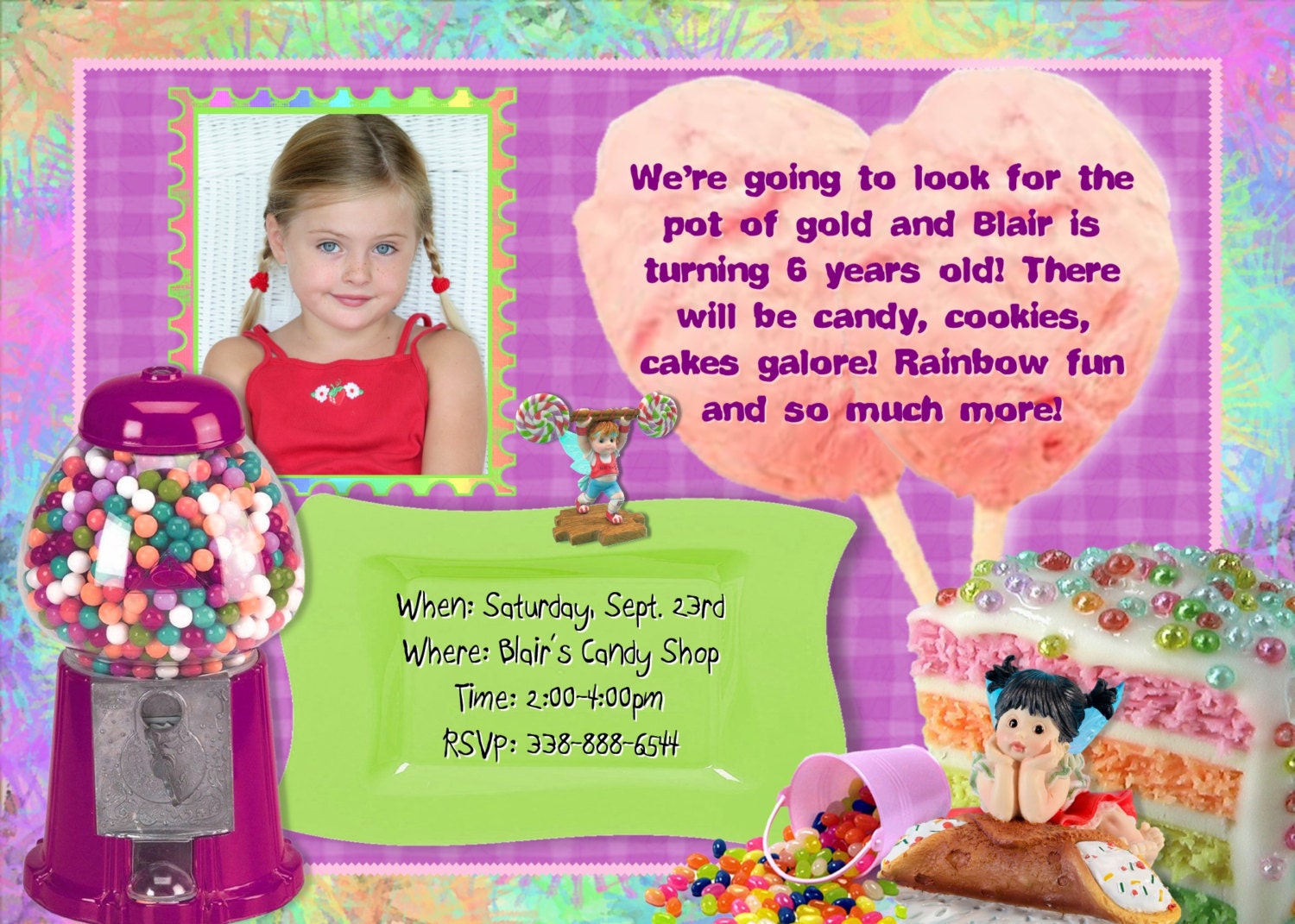 Candy Party Invites