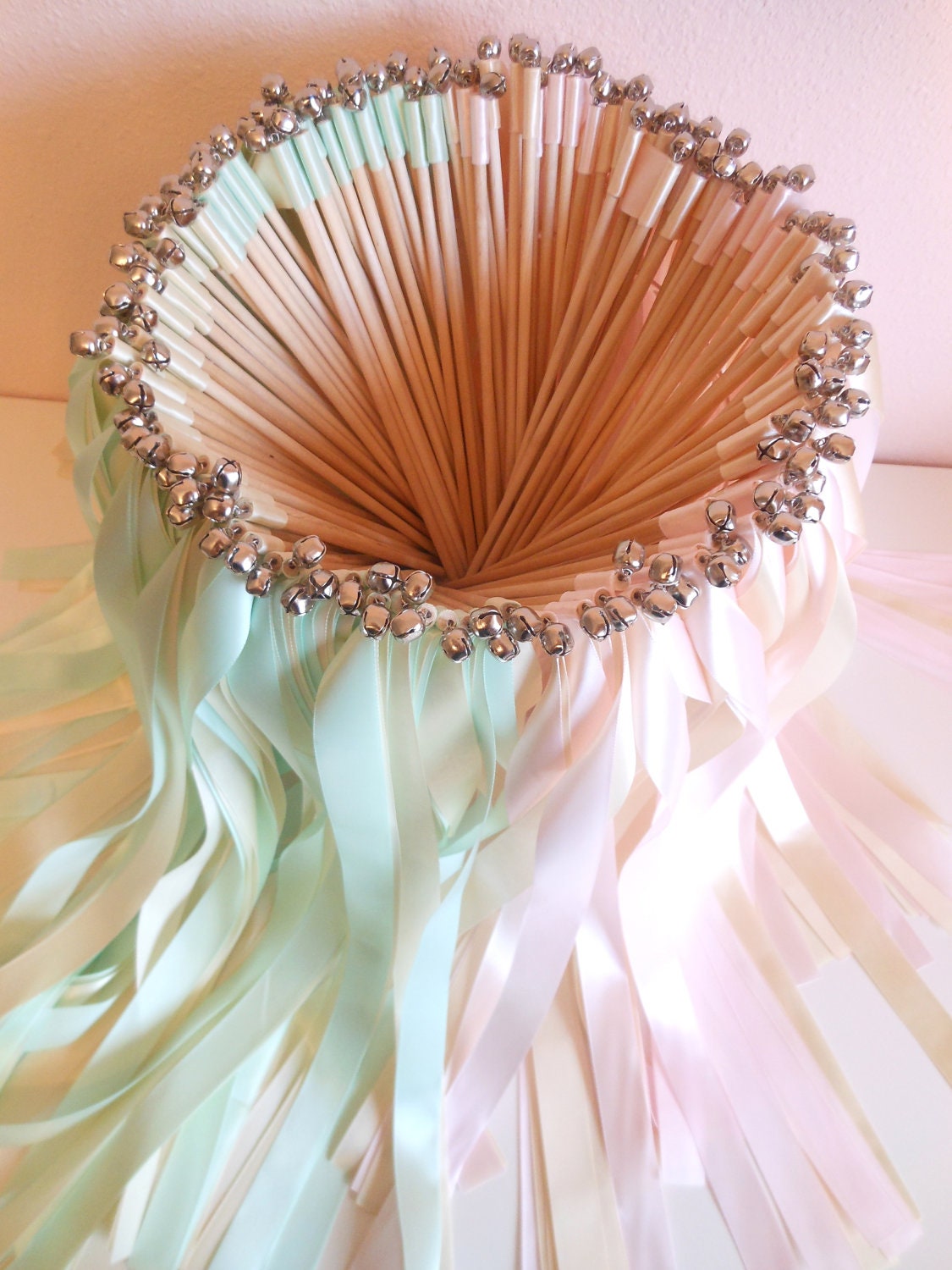 Wedding ribbon wands - party streamers - set of 50