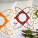 Decorative PILLOWS 50cm x 50 cm handprinted -  Minimalist design flower pillow cover