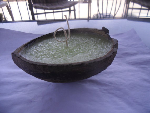 Container Candles, Coconut Shells, Coconut Shell Candles, Hand Poured Candles, Tropical, Made to Order