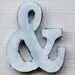 Rustic Wooden Ampersand 8" Tall Rustic Baby Nursery Decor Kids Room Distressed in White Great Gift