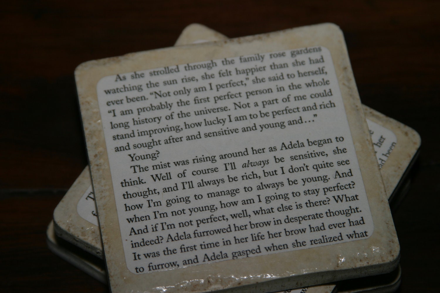 Stone Tile Drink Coaster The Princess Bride Upcycled Book Page Art